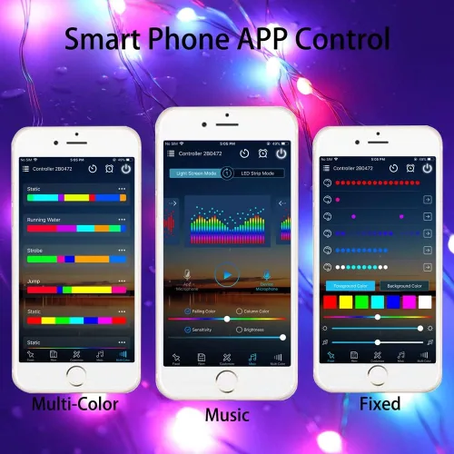 Miniatura 5 de WS2811 WS2812B controlador LED Bluetooth música con micrófono para SK6812 WS2812 Pixel LED tira de luz APP 28Keys remoto USB 5V