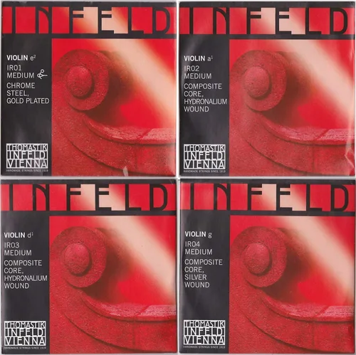 Miniatura 2 de Thomastik-Infeld IR100 Infeld - Juego de cuerdas para violín rojo, tamaño 4/4