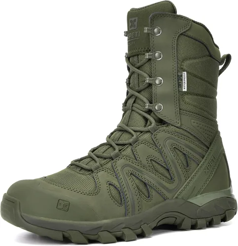 XPETI X-FORCE Botas tácticas impermeables de 8 pulgadas Verde