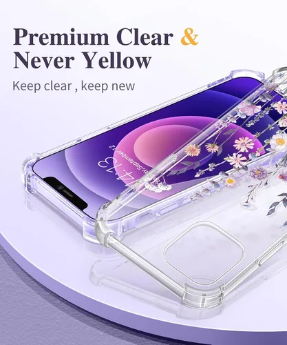 Miniatura 3 de GVIEWIN - Funda para iPhone 12 y iPhone 12 Pro con protector de pantalla + protector de lente de cámara, funda de poliuretano termoplástico