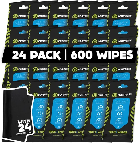 Miniatura 14 de Fortress Toallitas electrónicas (25 unidades, paquete de 3) toallitas para llevar para pantallas, teléfonos, teclados, monitores de TV, pantallas