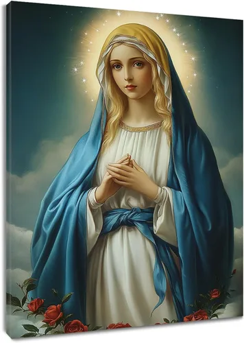 Miniatura 7 de LB Lienzo decorativo para pared, diseño de ángel y paraíso de Cristo Jesús en el cielo, impresiones en lienzo cristianas para sala de estar