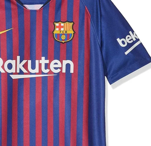 Miniatura 2 de Messi #10 Barca Youth Home Soccer Jersey (L) Red, Blue