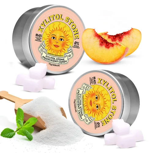 Miniatura 17 de Xylitol Stone Caramelos sin azúcar - Veganos y compatibles con dieta cetogénica, caramelos duros únicos sin azúcar - Dulces con 100% sabor natural