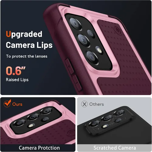 Miniatura 6 de Asuwish Funda protectora para Samsung Galaxy A53 5G con protector de pantalla de vidrio templado y accesorios para celda, delgada, resistente