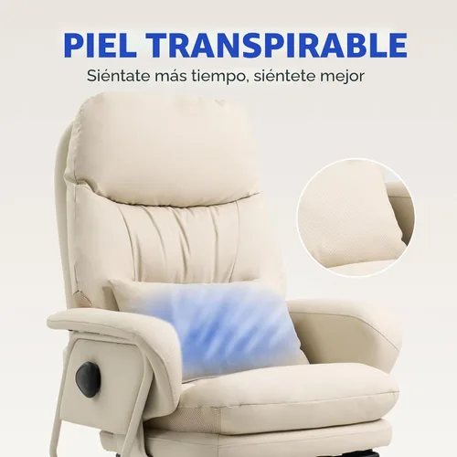 Miniatura 10 de FLEXISPOT Tumbona 2 en 1 para interiores con ruedas, reposapiés reclinable de 90-165°, sillas de oficina en casa para sala de estar, dormitorio