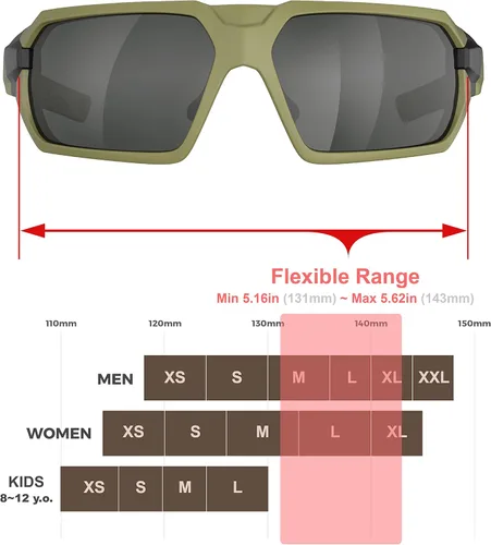 Miniatura 8 de HTS HUNTERSKY Ballistic Tactical ANSI Z87.1+ Impact Protection Anti Fog Shooting Glasses Military Grade Airsoft Range Verde Gris
