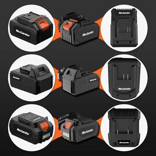Miniatura 2 de MAXLANDER Batería de repuesto de litio de 4.0 Ah, batería recargable de gran capacidad de 20 V con pantalla de alimentación para herramientas