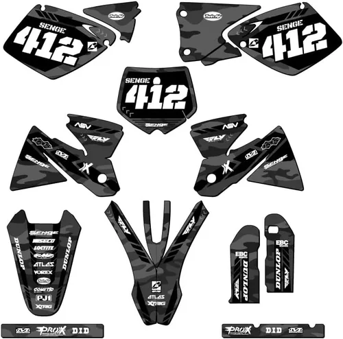 Miniatura 8 de Kit de base gráfica SX Apache Green Senge 1998-2000 compatible con KTM