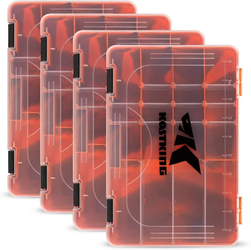 Miniatura 22 de KastKing Cajas de aparejos, caja de plástico, caja organizadora de almacenamiento de plástico con divisores extraíbles, almacenamiento de aparejos