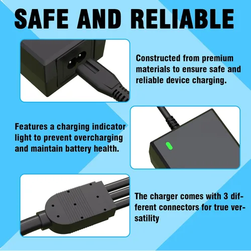 Miniatura 4 de (3 en 1) Cargador de batería de litio de 42 V 2 A para cargador de batería de litio de 36 V compatible con Gotrax, Hiboy, Segway Ninebot, Razor