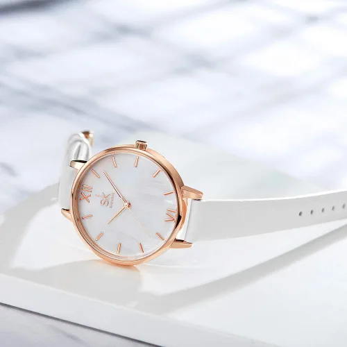 Miniatura 3 de SHENGKE Creative Simplicity Women Watch Genuine Leather Elegant Women Watches Ladies Business Wristwatch