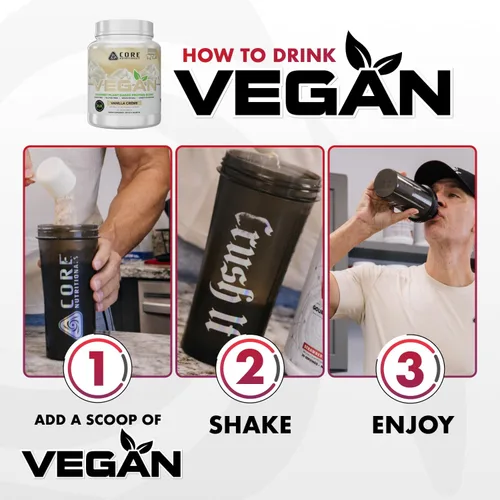 Miniatura 6 de Core Nutritionals Mezcla de proteínas veganas gourmet a base de plantas con BCAA veganos Sin lactosa, soja, azúcar y gluten 0.74 oz