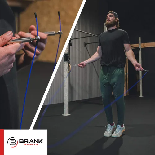 Miniatura 5 de BRANK SPORTS® Paquete de 2 cuerdas de acero de repuesto para todas las cuerdas de saltar Longitud 12 pies 2 diámetros y 7 colores para elegir