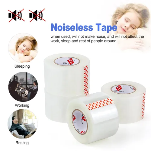 Miniatura 2 de BOMEI PACK Recambios de cinta de embalaje resistente y silenciosa, 4 rollos de 1.88 pulgadas x 50 yardas, para envío, correo, mudanza