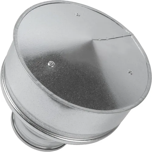 Miniatura 7 de Vent Systems Tapa redonda de ventilación de techo de 4 pulgadas, protector de lluvia de chimenea de acero galvanizado con escudo contra el viento