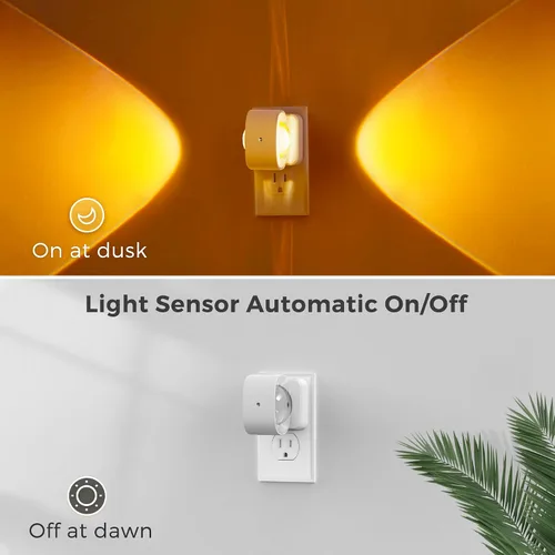Miniatura 3 de L LOHAS LED Proyector de luz nocturna, luces nocturnas enchufables a la pared, 2000 K/3000 K/5000 K, luz nocturna de temperatura de color ajustable