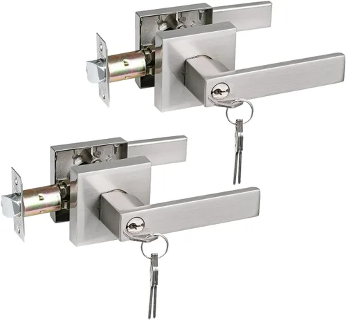 Miniatura 58 de NEWBANG Manija de palanca de puerta sólida con acabado negro mate