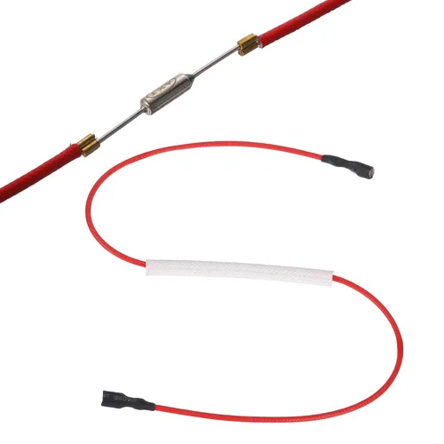 Miniatura 7 de MECCANIXITY Fusible de temperatura universal para olla arrocera, 168.8 °F 10 A 250 V Fusible térmico de metal con ambos terminales de fibra
