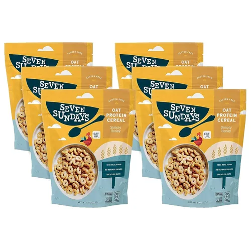 Miniatura 17 de Seven Sundays Cereal de Proteína de Avena, Maple Canela, Bolsa de 8 Oz (Paquete de 3), Sin Gluten, 5g de Proteína Reciclada, 0g de Azúcar Refinado