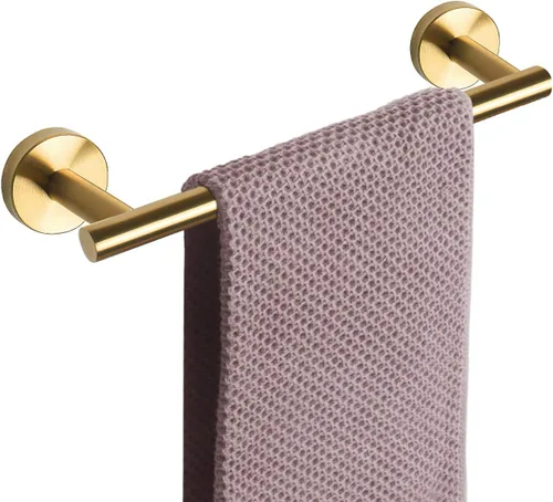 Miniatura 25 de NearMoon - Barra para toallas de baño, soporte de toalla de ducha de acero inoxidable grueso para baño, montado en la pared, longitud total de 12