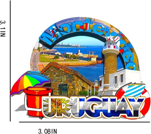 Miniatura 3 de Uruguay Uruguay imán de nevera de madera 3D monumentos de viaje coleccionables recuerdos decoración hecha a mano -585