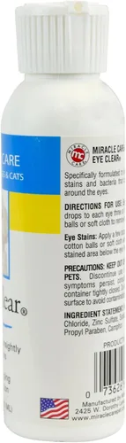 Miniatura 3 de Miracle Care Ojos transparentes para perros y gatos, 4 onzas, gotas para los ojos que no pican para eliminar manchas de lágrimas y escombros