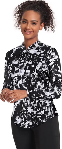 Miniatura 2 de Misyula - Camisetas de golf para mujer, con cremallera de 14, protección solar, secado rápido, tenis, correr, atletismo, entrenamiento