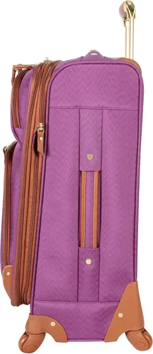 Miniatura 3 de Steve Madden Designer Luggage Collection - Bolsa expandible de 28 pulgadas para hombres y mujeres, maleta duradera y ligera a cuadros con ruedas