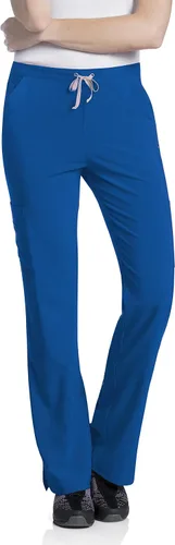 Urbane 9312 - Pantalones médicos tipo cargo elásticos para mujer, talla grande, ajuste a medida, paquete de 6 unidades, color azul real, talla XXL