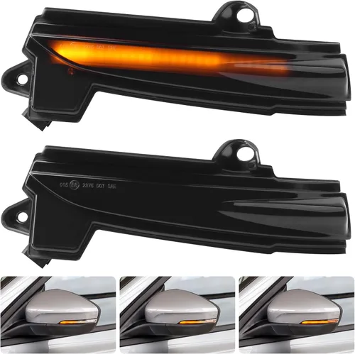 Miniatura 9 de [2 piezas] Luces de señal de giro secuenciales de espejo lateral para Ford Edge 2015 2016 2017 2018 lente ahumada ensamblada FT4B13B382AA