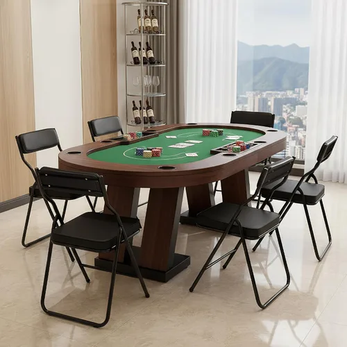 Miniatura 8 de Paquete de 2 sillas plegables acolchadas negras con cojín y respaldo de piel sintética, silla de comedor plegable tapizada con marco de metal