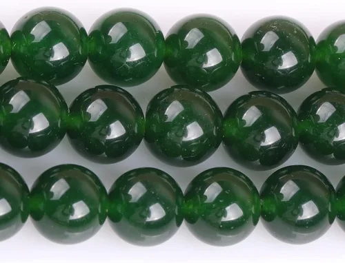 Miniatura 3 de JOE FOREMAN Cuentas redondas de piedra natural de jade de Taiwán verde de 0.394 in para hacer joyas, hebra de 15 pulgadas, piedras semipreciosas