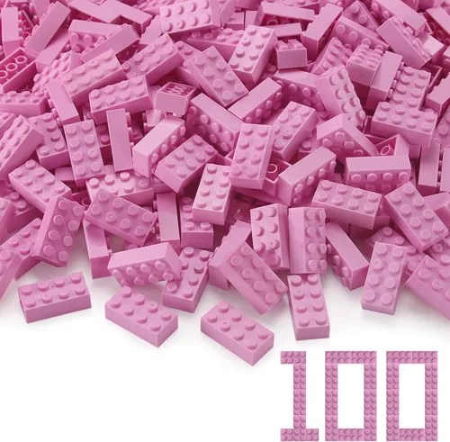 Miniatura 28 de Ladrillos de 2 x 4, lima, 320 piezas partes de color verde amarillento, kit de construcción clásico, conjunto de juego creativo, bloques de juguete