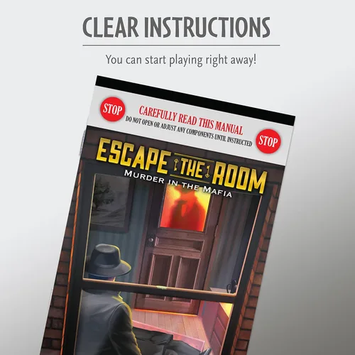 Miniatura 3 de ThinkFun Escape The Room: Murder in The Mafia - Atractivo juego de acertijos para mayores de 13 años Ideal para adolescentes y adultos
