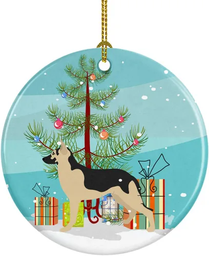 Miniatura 52 de Caroline's Treasures American Toy Fox Terrier - Adorno de cerámica de Navidad para colgar en el árbol de Navidad, decoración para el hogar, Navidad