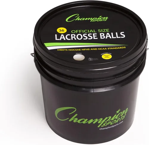 Miniatura 4 de Champion Sports Lacrosse Balls Bucket - 36 Count NCAA & NFHS Certified Regulation Training & Game Balls - Yellow