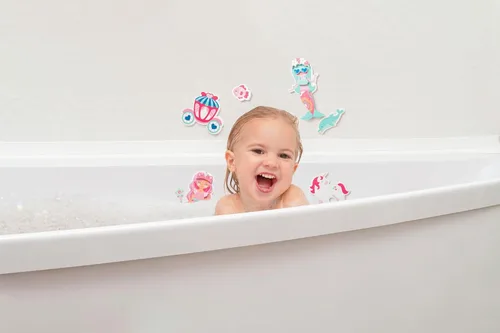 Miniatura 5 de Stephen Joseph, Juego de juguetes de 10 piezas de personaje de baño de espuma flotante, princesa (SJ1148), pequeño