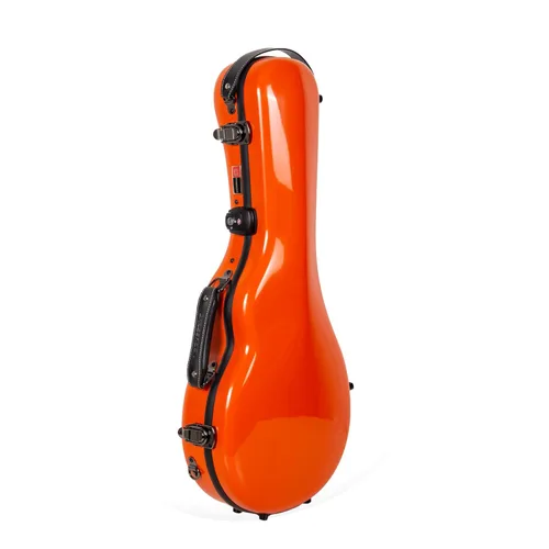 Miniatura 17 de Crossrock Estuche de mandolina de fibra de vidrio – contorneado para estilo F (se adapta a Gibson F5) Brillo plateado, terciopelo verde bosque