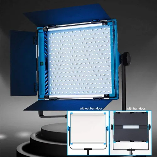 Miniatura 5 de RGBW - Panel de luz de video suave LED 2800K-10000K ajustable por DMX/aplicación de teléfono/control remoto con puertas de granero, iluminación
