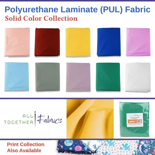 Miniatura 6 de Tela laminada de poliuretano (PUL) precortada por The Meter. Impermeable y transpirable. Perfecto para pañales de tela y proyectos similares. 3.3
