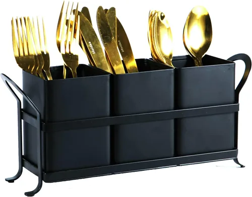 NelyBet Organizador de cubiertos, cubiertos, organizador de utensilios de cocina y cajón de cubiertos para tenedores, cucharas, cuchillos - Perfecto