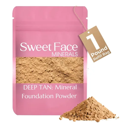 Miniatura 10 de Sweet Face Minerals - Recambio de polvo de base (BEIGE) (bolsa de 0.42 oz) por Sweet Face Minerals, polvo de maquillaje ligero y mineral suelto