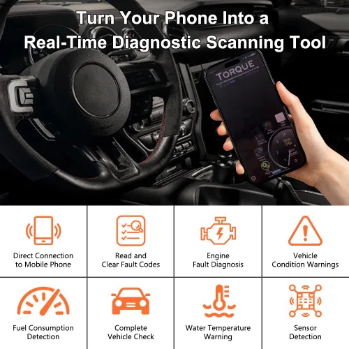Miniatura 3 de ELM327 OBDII - Escáner de diagnóstico automático para coche, escáner OBD2 Bluetooth OBDII, herramienta de diagnóstico OBDII, lector de código