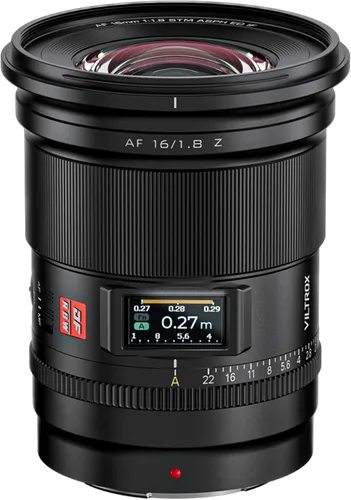 Miniatura 2 de VILTROX AF 16mm F1.8 Z Lente de Fotograma Completo para Montura Nikon Z, AF 16mm F/1.8 Z con Pantalla LCD Integrada, Lente Gran Angular para Montura