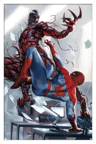 Miniatura 10 de Trends International Marvel Comics Carnage - Póster de pared de batalla con Spider-Man, 22.375 x 34 pulgadas, versión premium sin marco