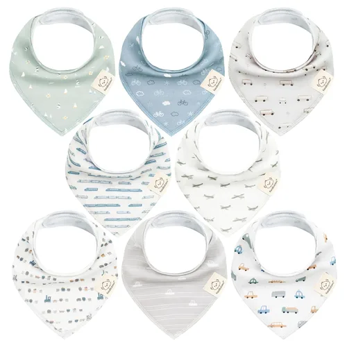 Miniatura 35 de KeaBabies - Juego de 8 baberos tipo bandana para bebés, niñas y niños - Baberos de algodón orgánico para babeo y dentición para recién nacidos