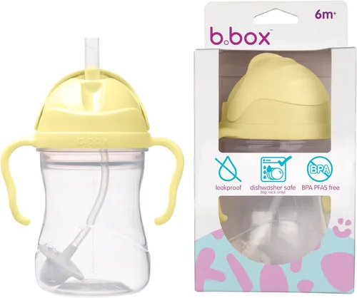 Miniatura 11 de b.box Vaso para sorber con popote pesado. Bebe desde cualquier ángulo, a prueba de fugas, a prueba de derrames, fácil agarre. Sin BPA, apto