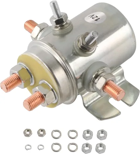 Miniatura 11 de Máx. 200A 12 voltios 3 terminales Relé solenoide de servicio continuo para carritos de golf, cabrestante resistente marino en Rush 24106 SPST 12VDC