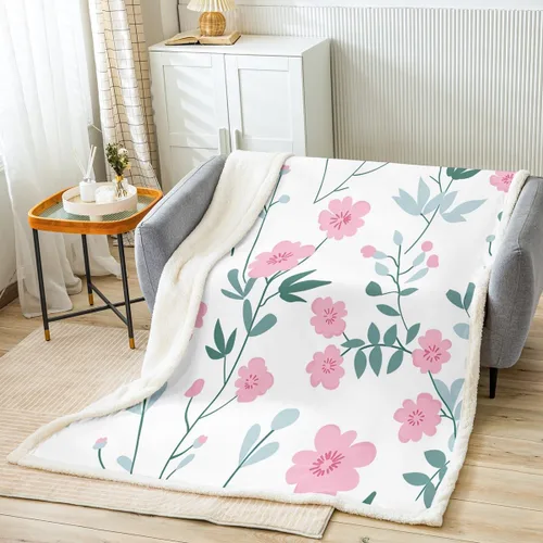 Miniatura 8 de Manfei Manta de margaritas, manta de flores amarillas y blancas para sofá, manta de cama de jardín botánico para niños y niñas, decoración